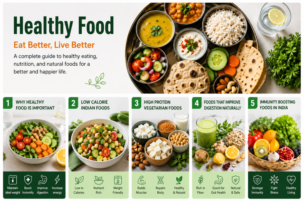 healthy food indian balanced diet meal
