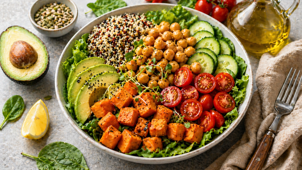 healthy lifestyle eating fresh food