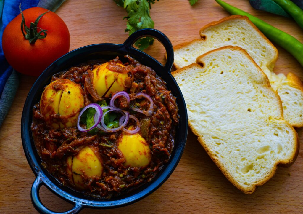 simple egg curry recipe cooking process gravy preparation