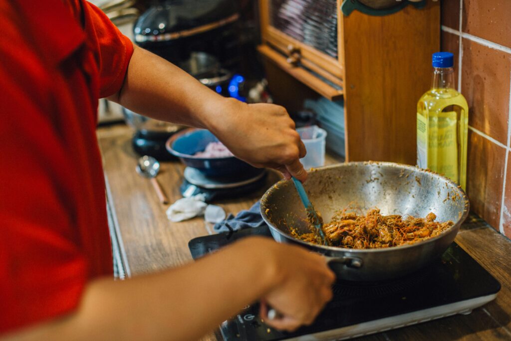 “Cooking chicken biryani step by step”